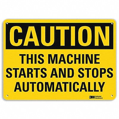 Caution Sign 7 in x 10 in Aluminum