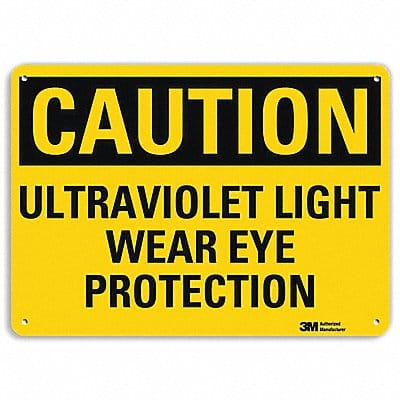 Caution Sign 7 in x 10 in Aluminum