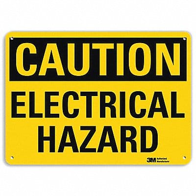 Caution Sign 7 in x 10 in Aluminum