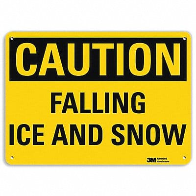 Caution Sign 7 in x 10 in Aluminum