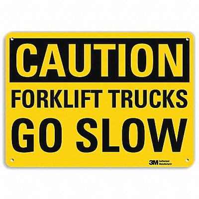 Caution Sign 7 in x 10 in Aluminum