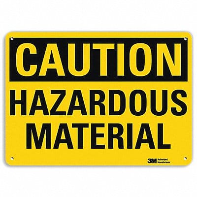 Caution Sign 7 in x 10 in Aluminum