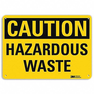 Caution Sign 7 in x 10 in Aluminum