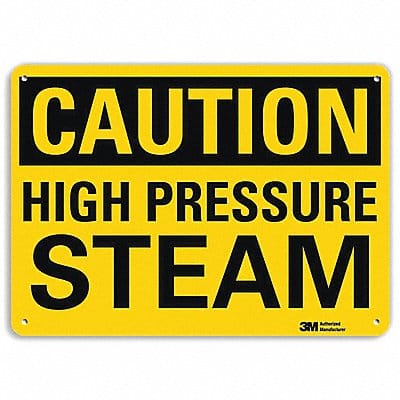 Caution Sign 7 in x 10 in Aluminum