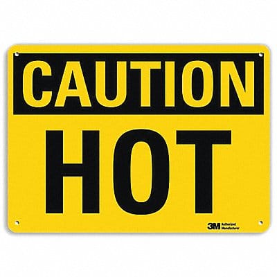 Caution Sign 7 in x 10 in Aluminum