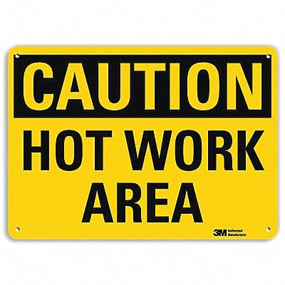 Caution Sign 7 in x 10 in Aluminum