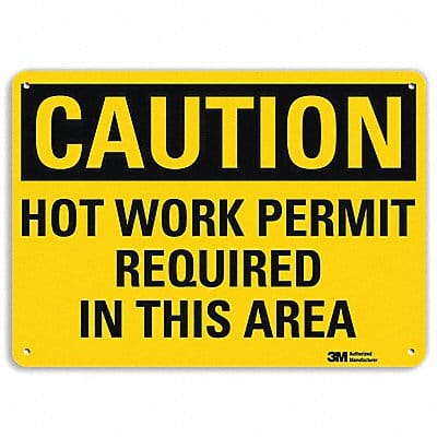 Caution Sign 7 in x 10 in Aluminum