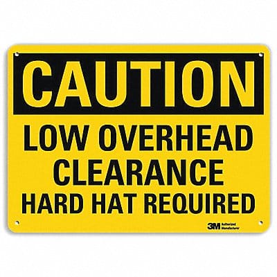 Caution Sign 7 in x 10 in Aluminum