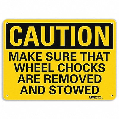Caution Sign 7 in x 10 in Aluminum