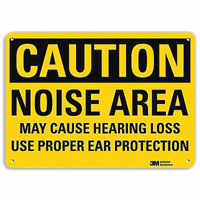 Caution Sign 7 in x 10 in Aluminum