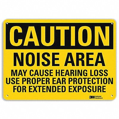 Caution Sign 7 in x 10 in Aluminum