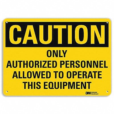 Caution Sign 7 in x 10 in Aluminum