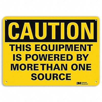 Caution Sign 7 in x 10 in Aluminum