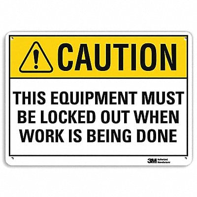Caution Sign 7 in x 10 in Aluminum