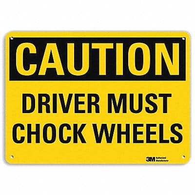 Caution Sign 7 in x 10 in Aluminum