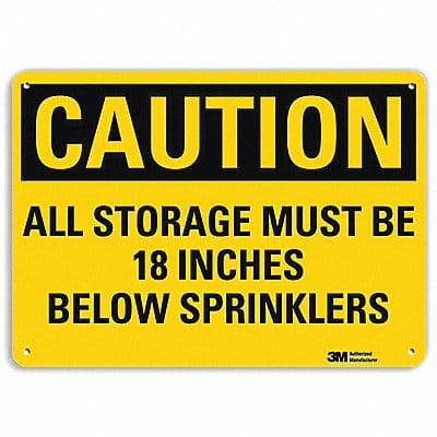 Caution Sign 7 in x 10 in Aluminum