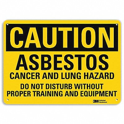 Caution Sign 7 in x 10 in Aluminum
