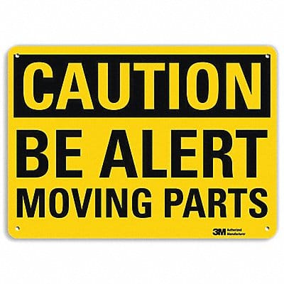 Caution Sign 7 in x 10 in Aluminum