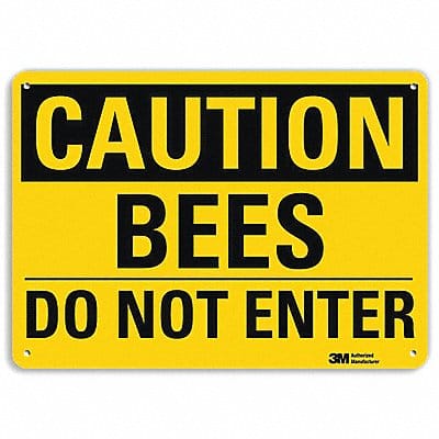 Caution Sign 7 in x 10 in Aluminum