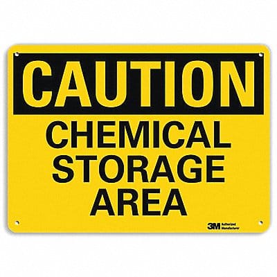 Caution Sign 7 in x 10 in Aluminum