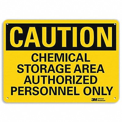 Caution Sign 7 in x 10 in Aluminum