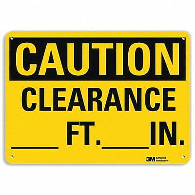Caution Sign 7 in x 10 in Aluminum