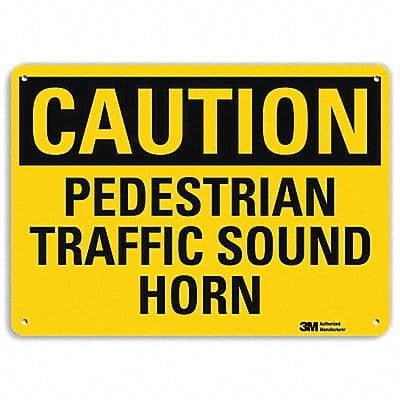 Caution Sign 10 inx14 in Aluminum