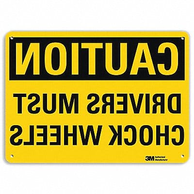 Caution Sign 10 inx14 in Aluminum