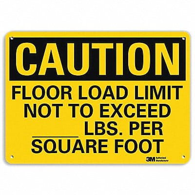 Caution Sign 10 inx14 in Aluminum