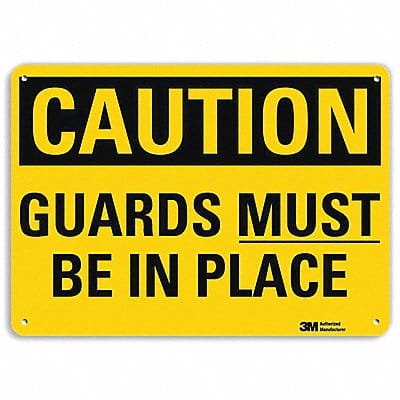 Caution Sign 10 in x 14 in Aluminum