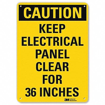 Caution Sign 14 inx10 in Aluminum