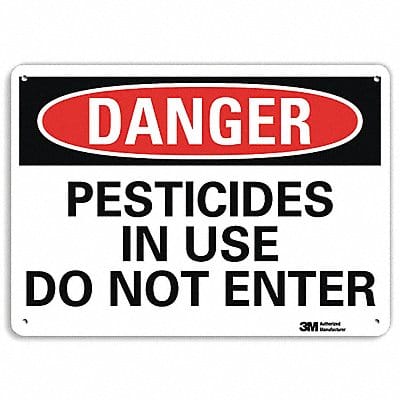 Danger Sign 7 in x 10 in Aluminum