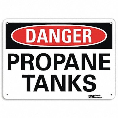 Danger Sign 7 in x 10 in Aluminum