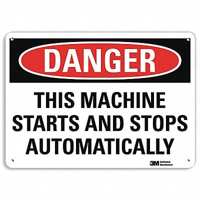 Danger Sign 7 in x 10 in Aluminum