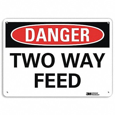 Danger Sign 7 in x 10 in Aluminum