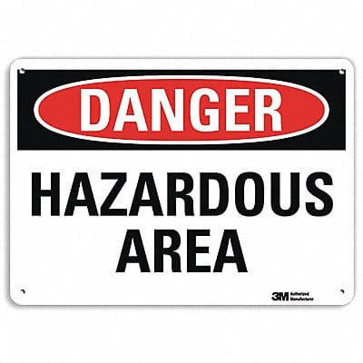Danger Sign 7 in x 10 in Aluminum
