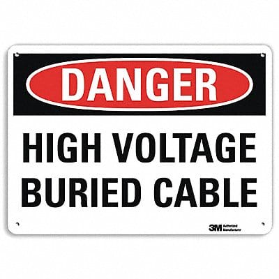Danger Sign 7 in x 10 in Aluminum