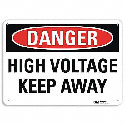 Danger Sign 7 in x 10 in Aluminum