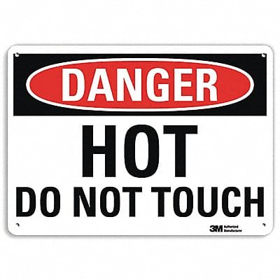 Danger Sign 7 in x 10 in Aluminum