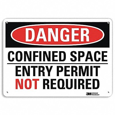 Danger Sign 7 in x 10 in Aluminum