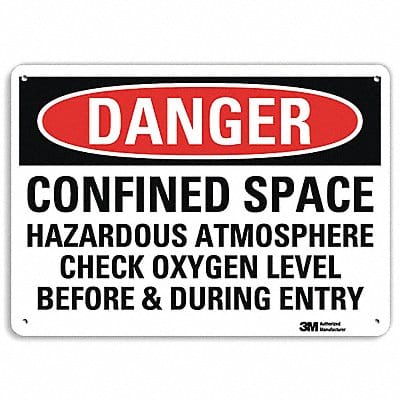 Danger Sign 7 in x 10 in Aluminum