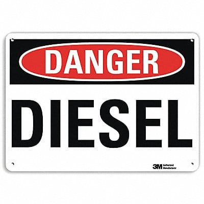Danger Sign 7 in x 10 in Aluminum