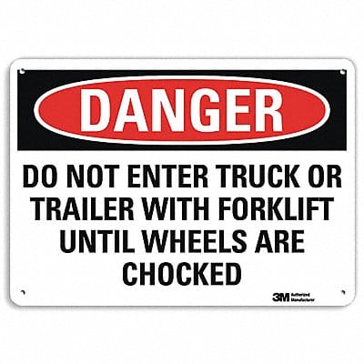 Danger Sign 7 in x 10 in Aluminum