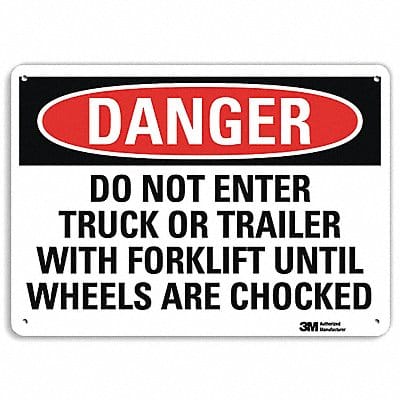Danger Sign 7 in x 10 in Aluminum
