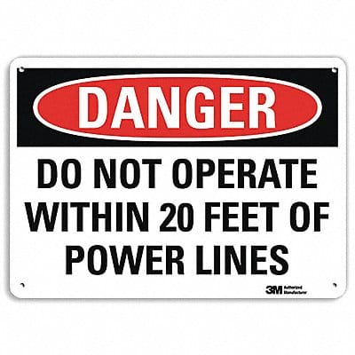 Danger Sign 7 in x 10 in Aluminum