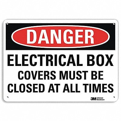 Danger Sign 7 in x 10 in Aluminum