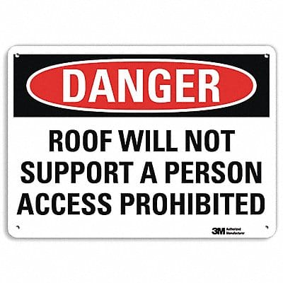 Danger Sign 10 in x 14 in Aluminum