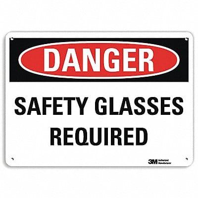 Danger Sign 10 in x 14 in Aluminum