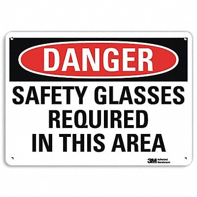 Danger Sign 10 in x 14 in Aluminum