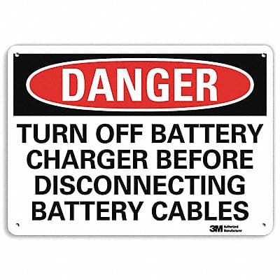 Danger Sign 10 in x 14 in Aluminum